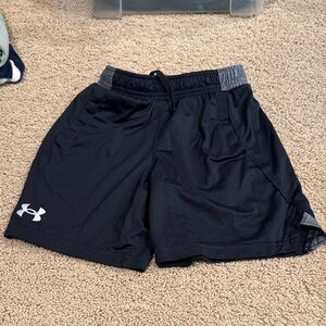 Under Armour kids XS Charcoal and Black Athletic Shorts